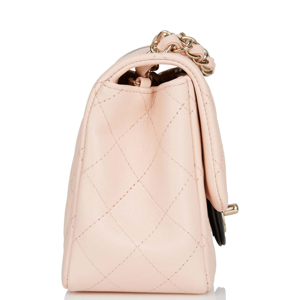 Chanel Light Pink Quilted Lambskin Mini Flap Bag