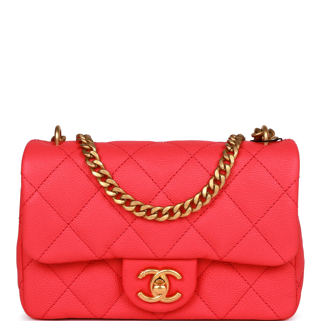 $2600 Chanel Classic Mini Pink Caviar Leather Shoulder Bag Purse -  Lust4Labels