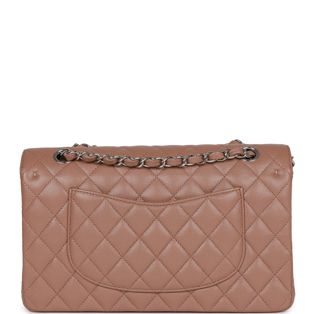 Chanel Classic Quilted Caviar Double Flap Large Bag in Pearlescent Ivory