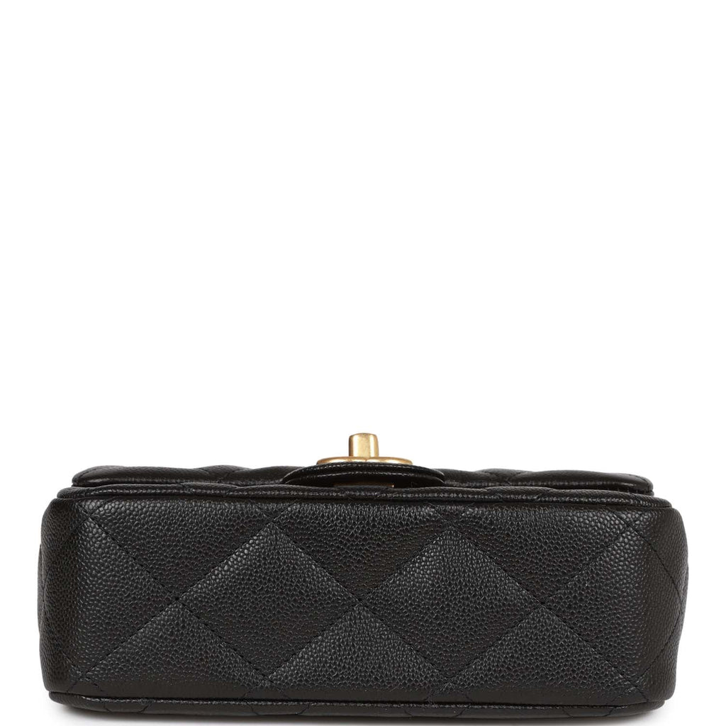 Chanel Sweetheart Crush Mini Rectangular Flap Bag Black Caviar Antique –  Madison Avenue Couture