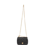 Chanel Sweetheart Crush Mini Rectangular Flap Bag Black Caviar Antique Gold Hardware
