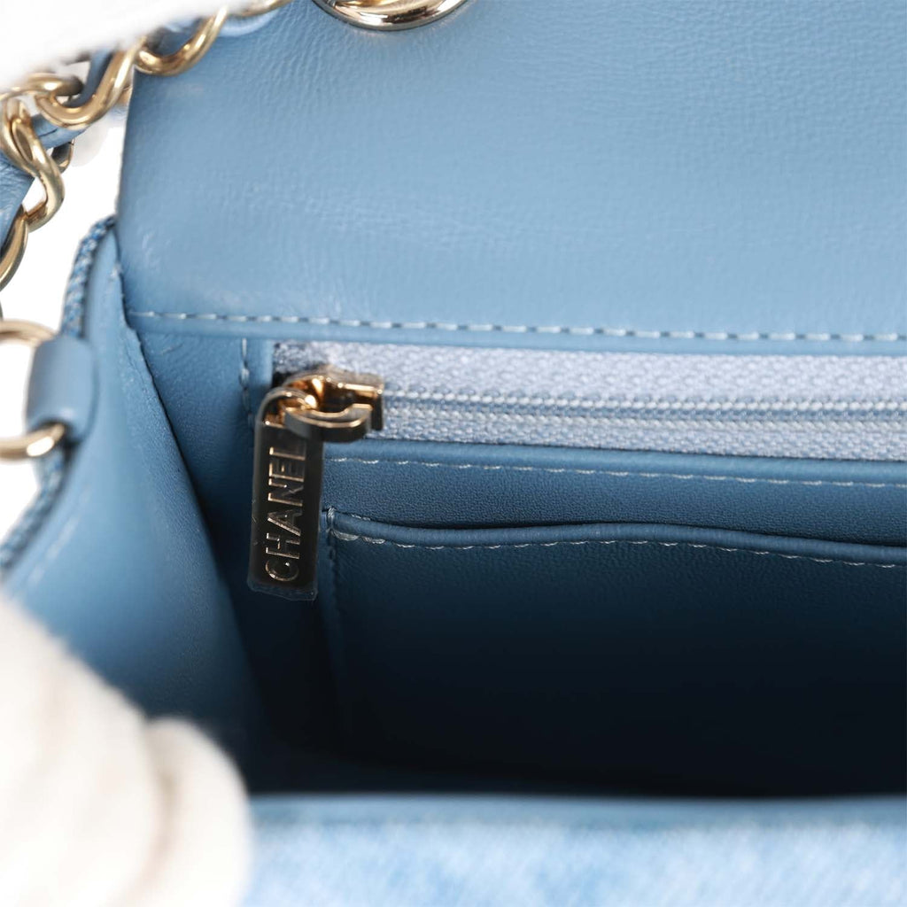 Chanel Blue Denim Half Flap Mini Q6B0270WB9005