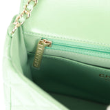Chanel Candy Heart Mini Flap Bag Turquoise Lambskin Enamel and Light Gold Hardware