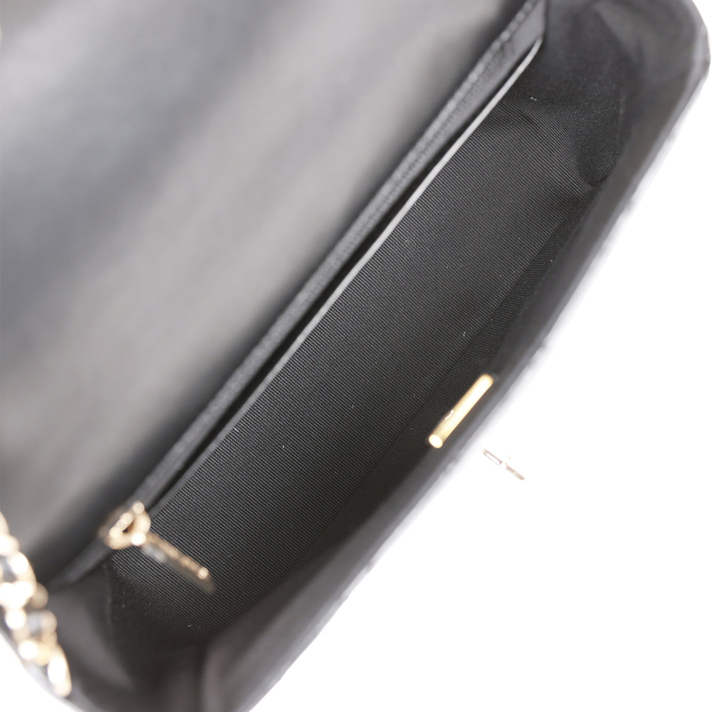 Chanel Candy Heart Mini Flap Bag Black Lambskin Enamel and Light Gold Hardware