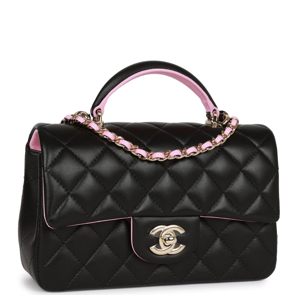 Chanel MiniSmall Coco Handle 21A Light Pink Quilted Caviar with light gold  hardware
