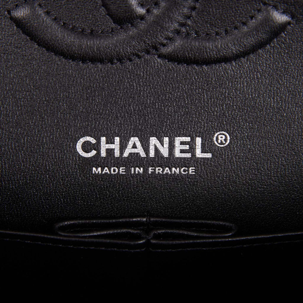 Chanel So Black Classic Double Flap Chevron Lambskin Jumbo Black - US