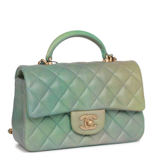 Chanel Faux Pearl-Embellished Tweed Rectangular Mini Flap Bag - Yellow  Crossbody Bags, Handbags - CHA796422