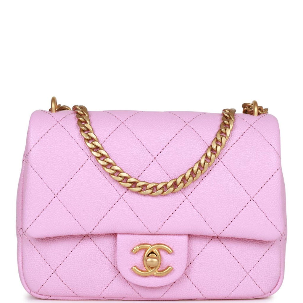 Ready Stock Chanel 23P Sweetheart Flap Bag Pink Caviar AGHW Size