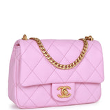 Chanel Sweetheart Crush Mini Rectangular Flap Bag Pink Caviar Antique Gold Hardware