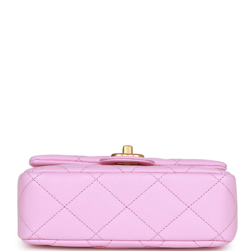 Chanel Mini Top Handle Flap Bag Pink Caviar Aged Gold Hardware – Madison  Avenue Couture