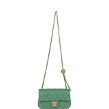 Chanel Pearl Crush Mini Rectangular Flap Bag Dark Green