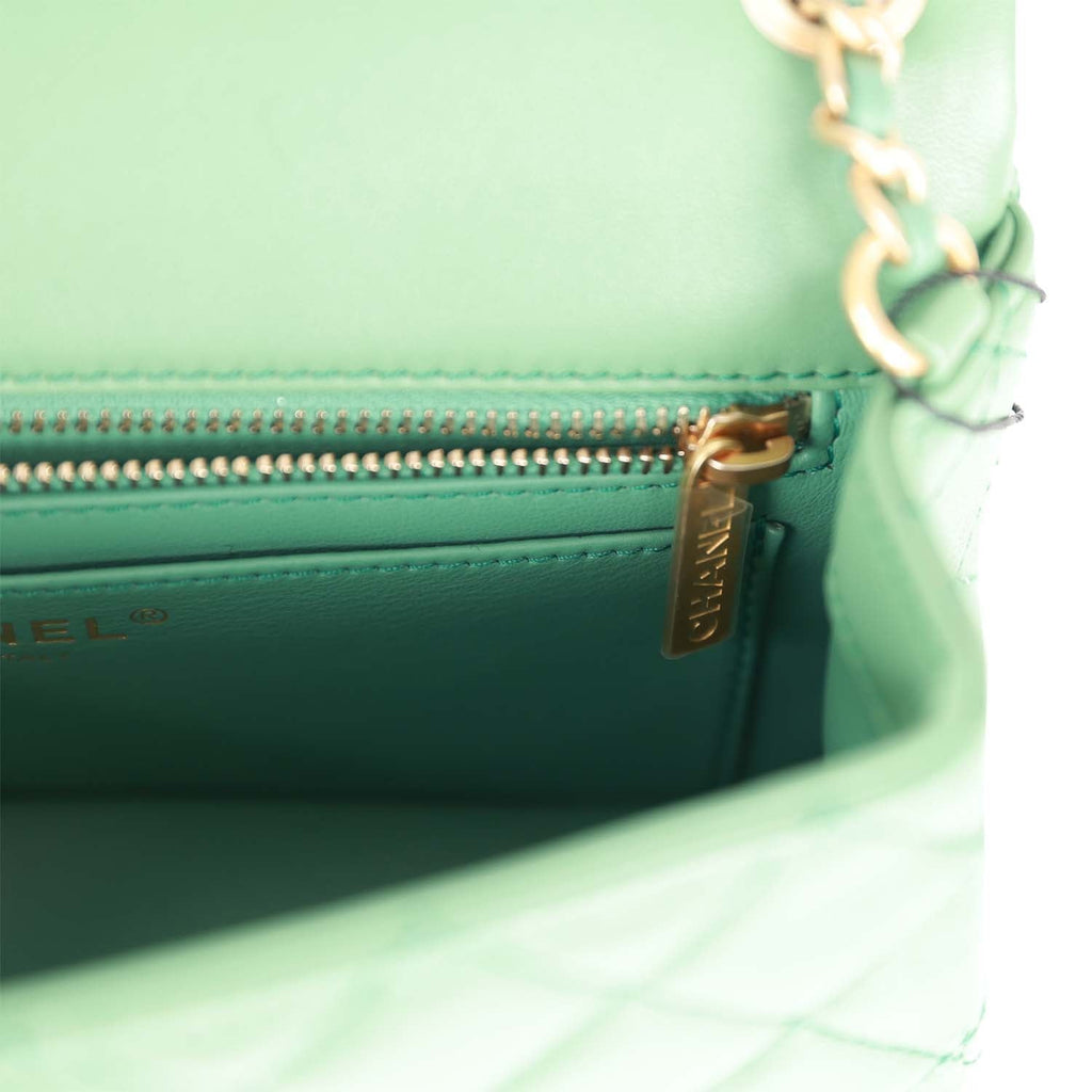 Chanel 2022 Mini Pearl Crush Flap Bag, Blue