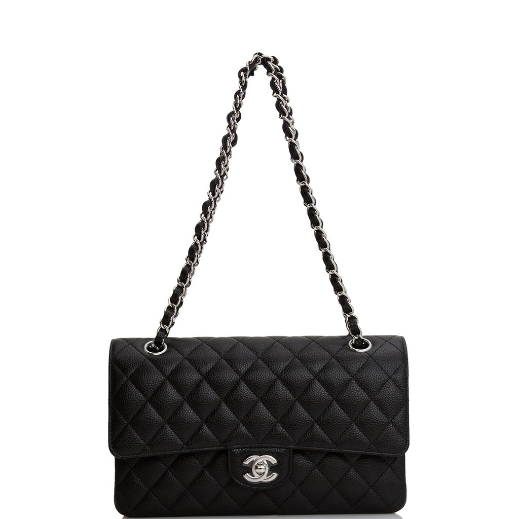 CHANEL Caviar Quilted Medium Double Flap Black 1186412