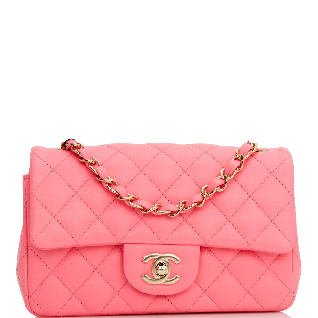 My Wife's New Chanel Mini Classic Rectangular Flap Bag Pink With LGHW