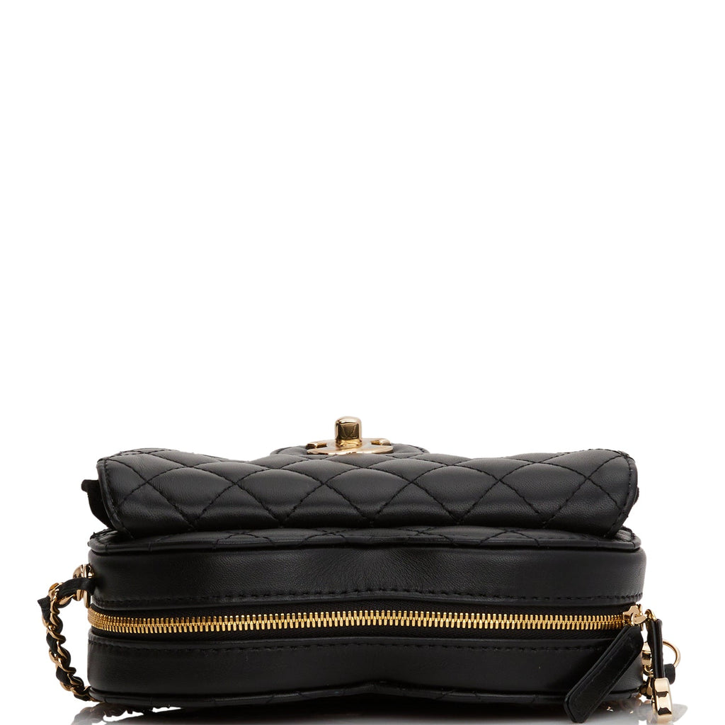 Chanel Large Heart Bag in Gold Leather with Gold Hardware — Amaia