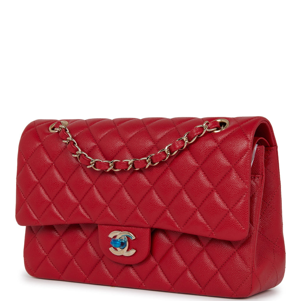 Chanel Red Quilted Caviar Medium Classic Double Flap Bag – Madison