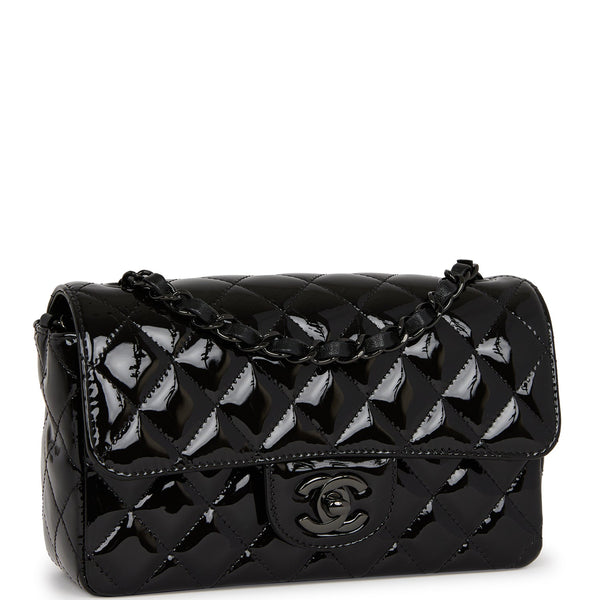 Black Patent Chanel Bag - 149 For Sale on 1stDibs  chanel quilted patent  leather bag, black leather chanel bag, chanel black leather bag