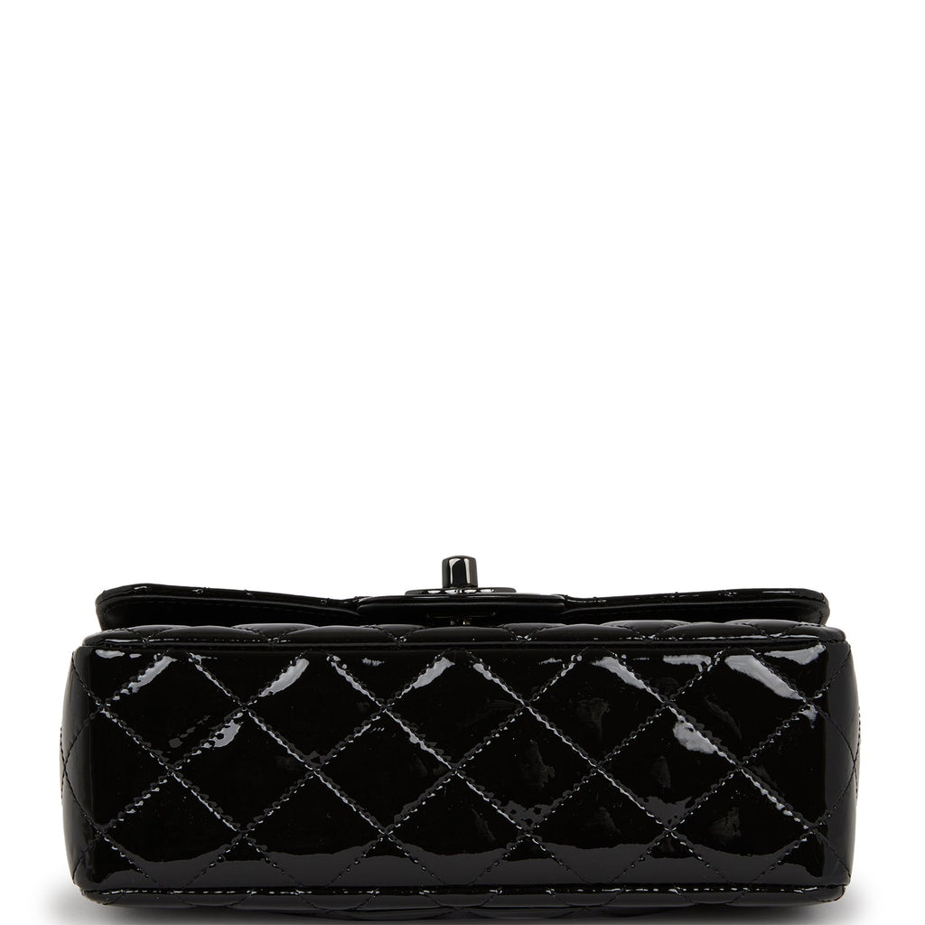 Chanel Black Patent Leather Quilted Silver CC Turnlock Flap Shoulder Bag  For Sale at 1stDibs  black patent leather shoulder bag, chanel caviar cc  shoulder bag black, chanel caviar turnlock shoulder bag