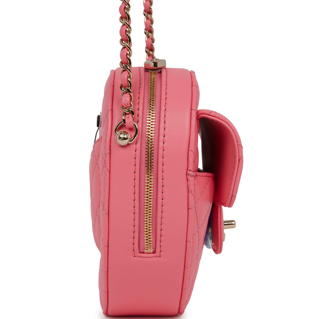 Chanel CC In Love Large Heart Bag Pink Lambskin Light Gold Hardware –  Madison Avenue Couture
