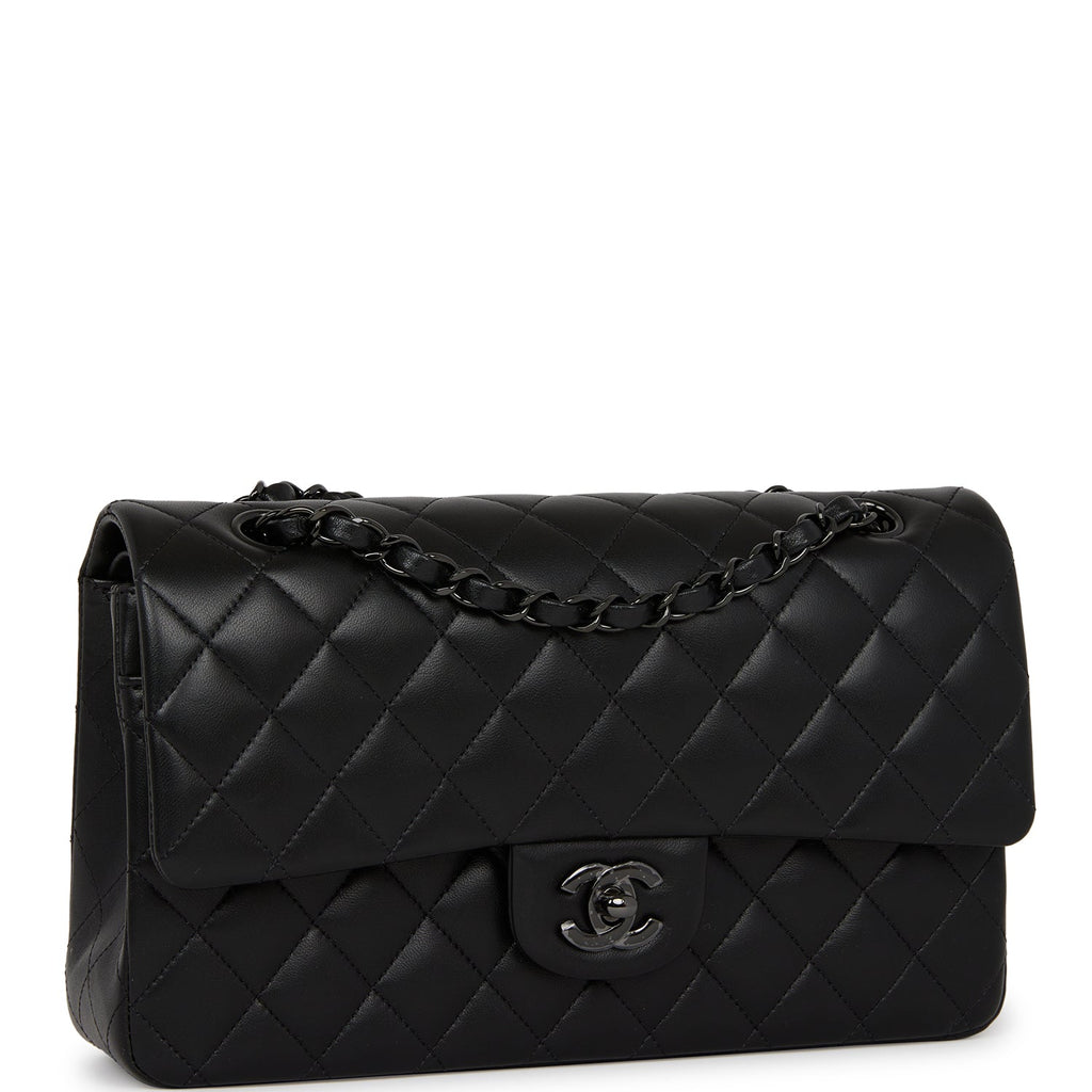 AUTHENTIC CHANEL SO Black Lambskin Leather Quilted Classic Double Flap Jumbo  Bag $12,500.00 - PicClick