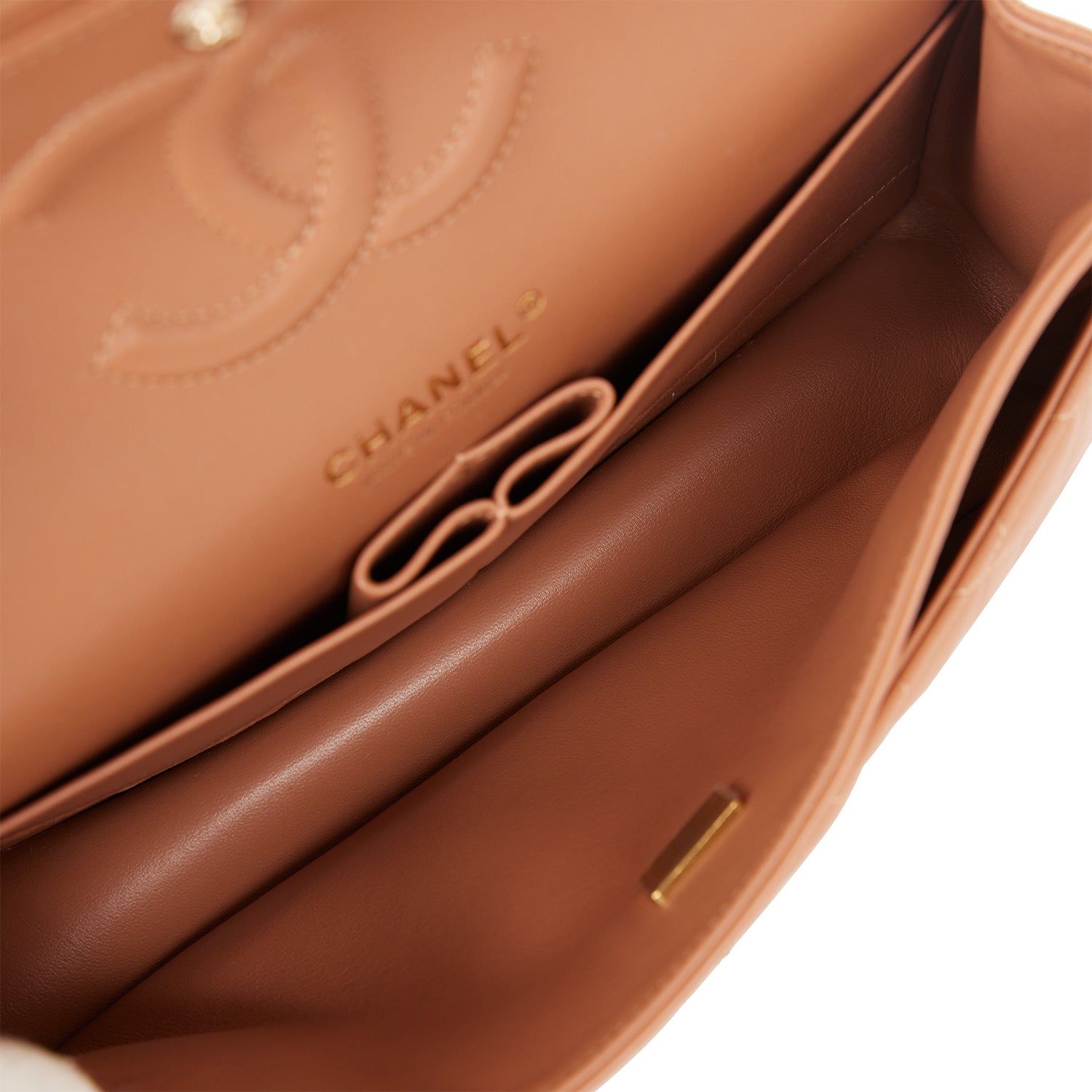 FLIP FLAP 23 BAG IN CARAMEL BROWN LAMBSKIN main image 1