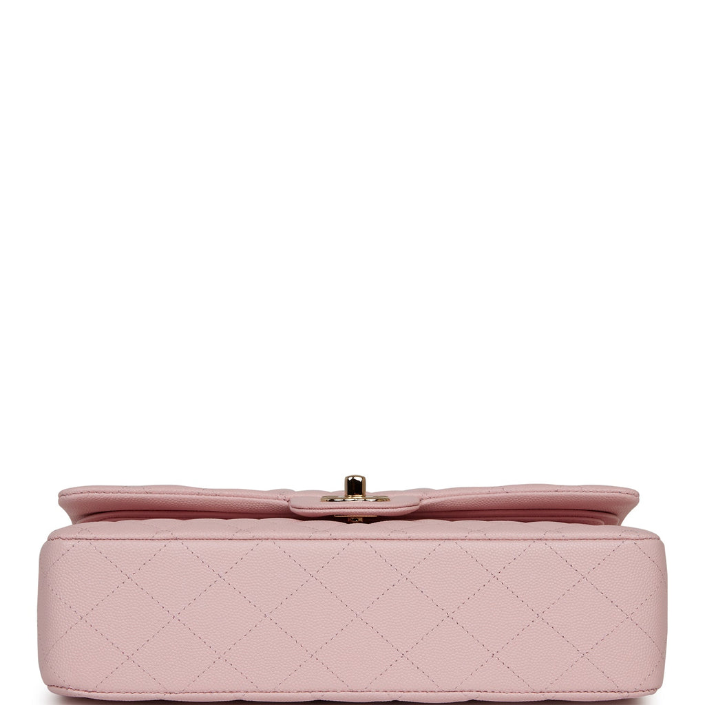 🦄💖 BRAND NEW: Chanel 21S Medium Classic Flap (Light Pink, Caviar