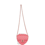 Chanel CC In Love Large Heart Bag Pink Lambskin Light Gold Hardware