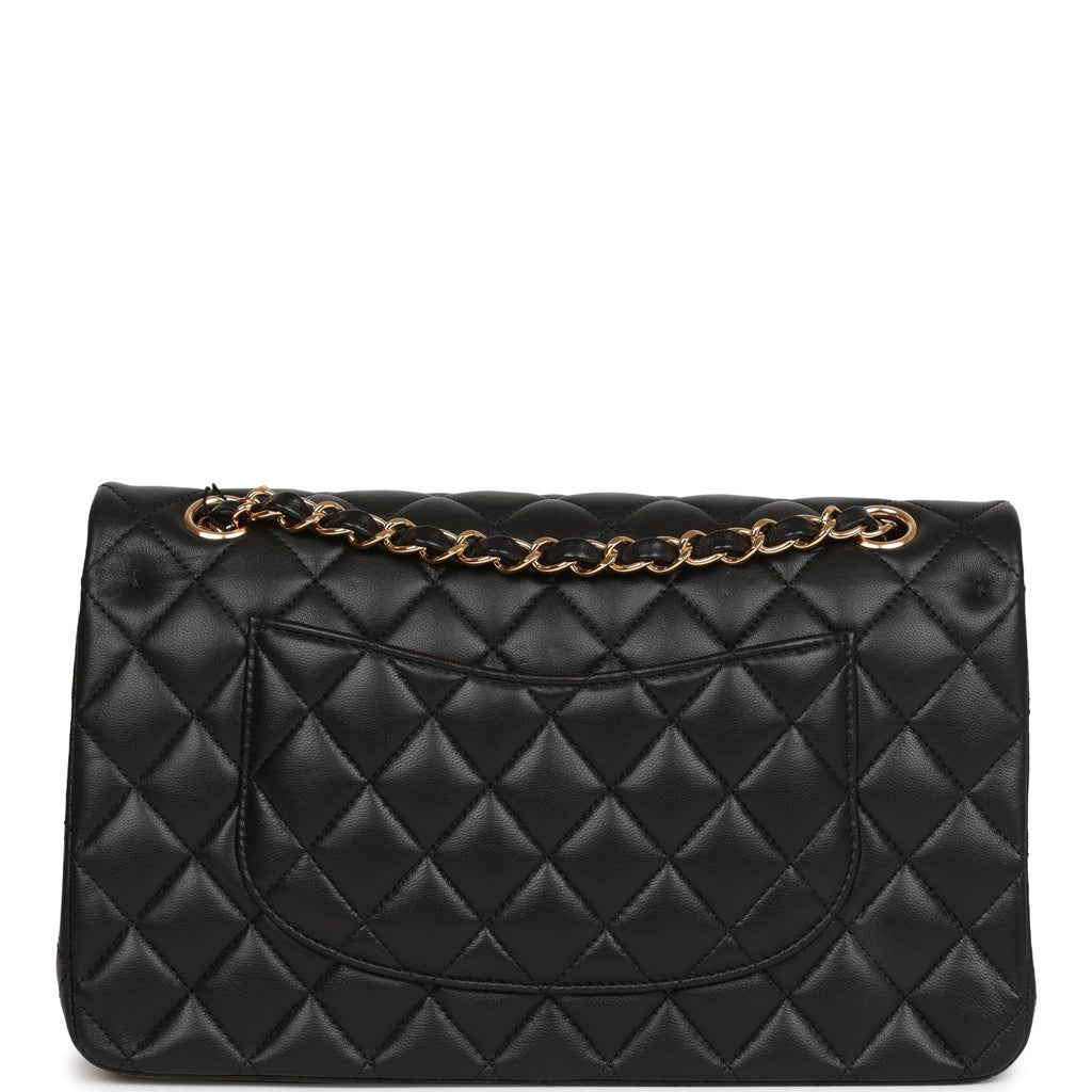 Chanel Black Quilted Lambskin Medium Classic Double Flap Bag