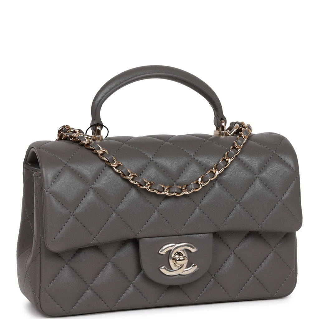 chanel gray handbag