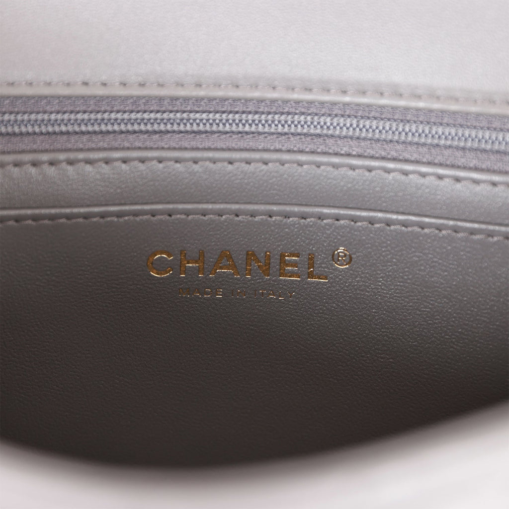 Holy Grail* Chanel Black Mini Rectangular Top Handle Flap Lambskin le