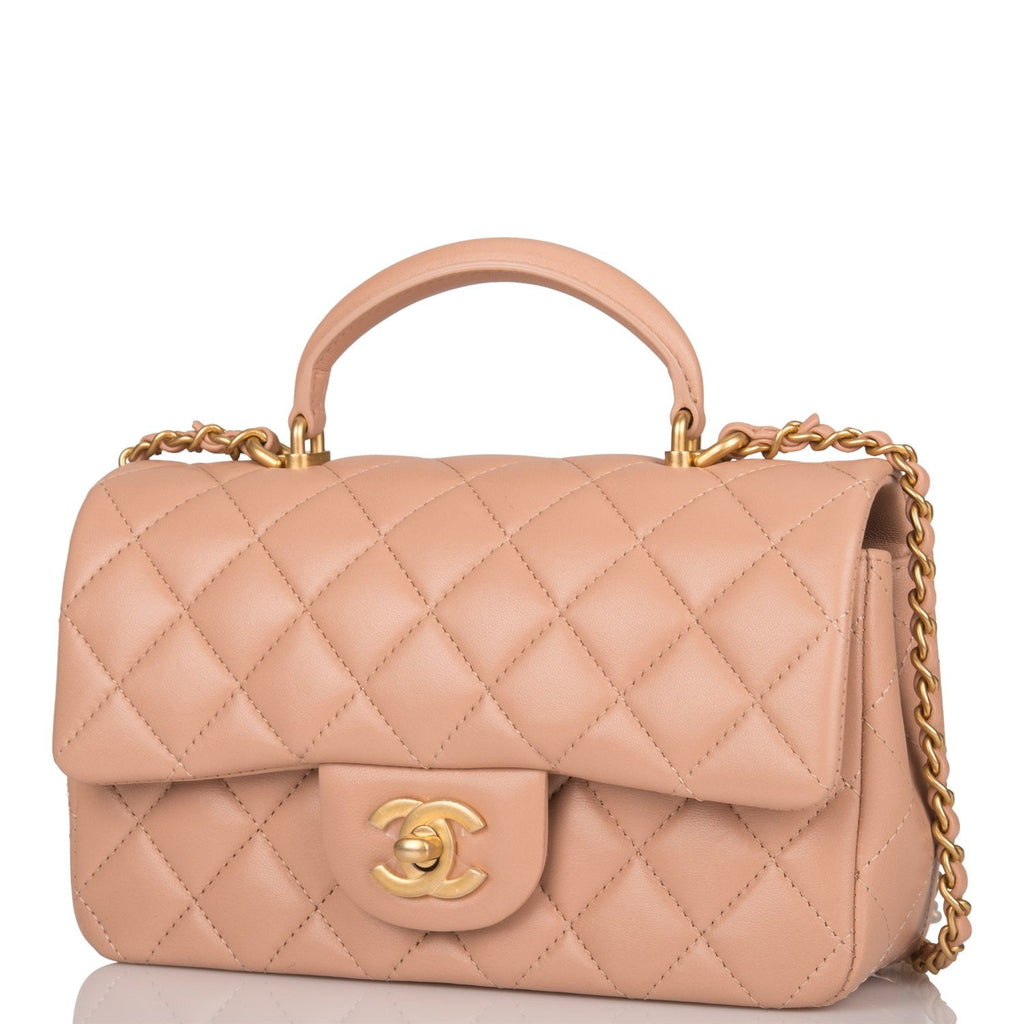 Chanel Envelope Double Flap Bag Studded Chevron Calfskin Small at 1stDibs