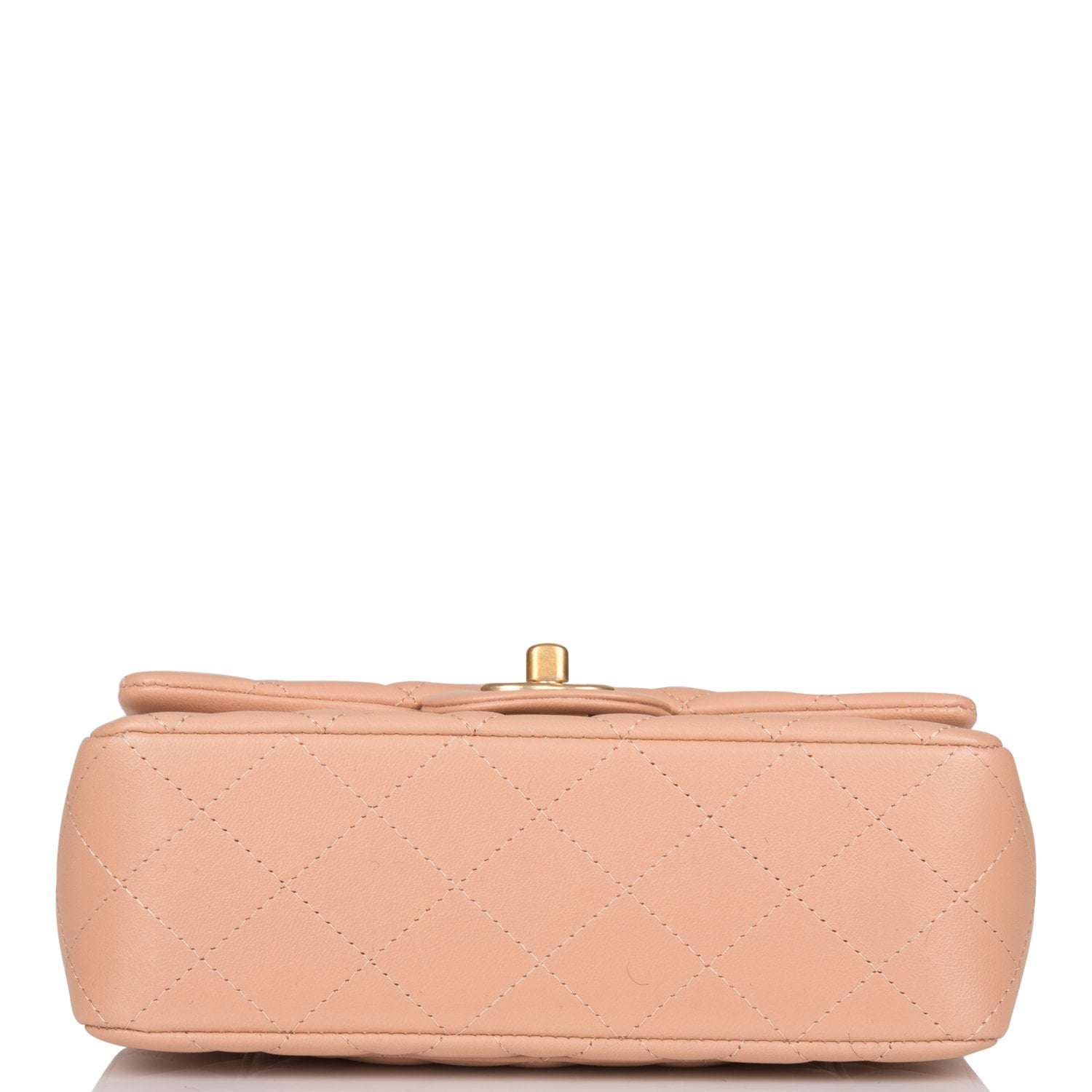 Chanel Beige Quilted Lambskin Rectangular Mini Flap Bag Top Handle ...