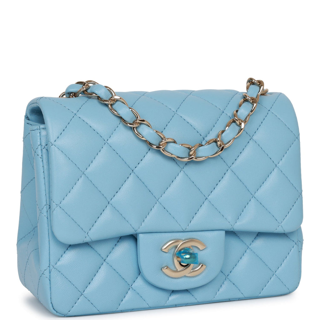 Pre-owned Chanel Navy Blue Caviar Rectangular Mini Flap Bag