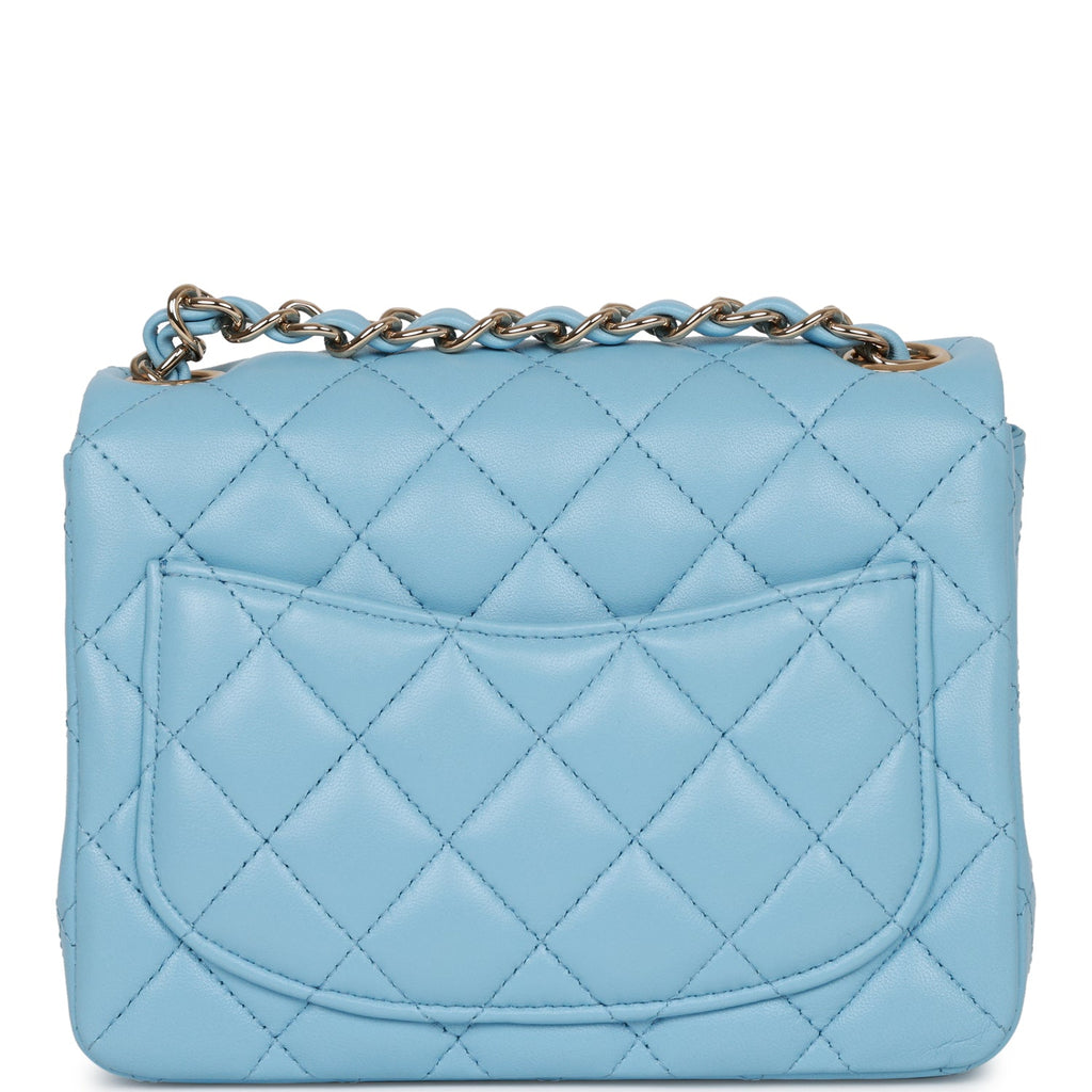 Chanel Blue Lambskin Mini Square Flap