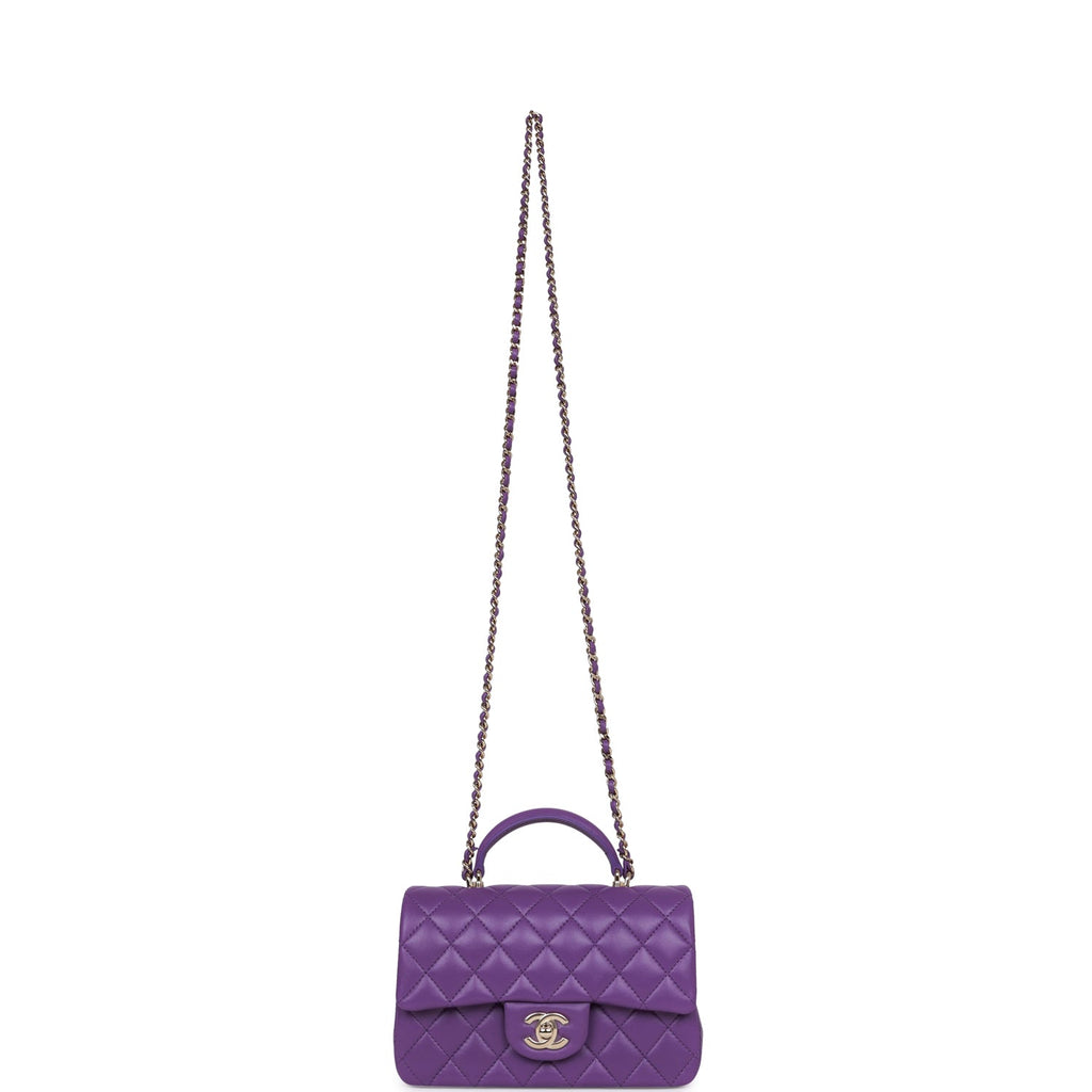 Chanel Womens Lambskin 23p Mini Flap Bag Gold Mini – Luxe Collective