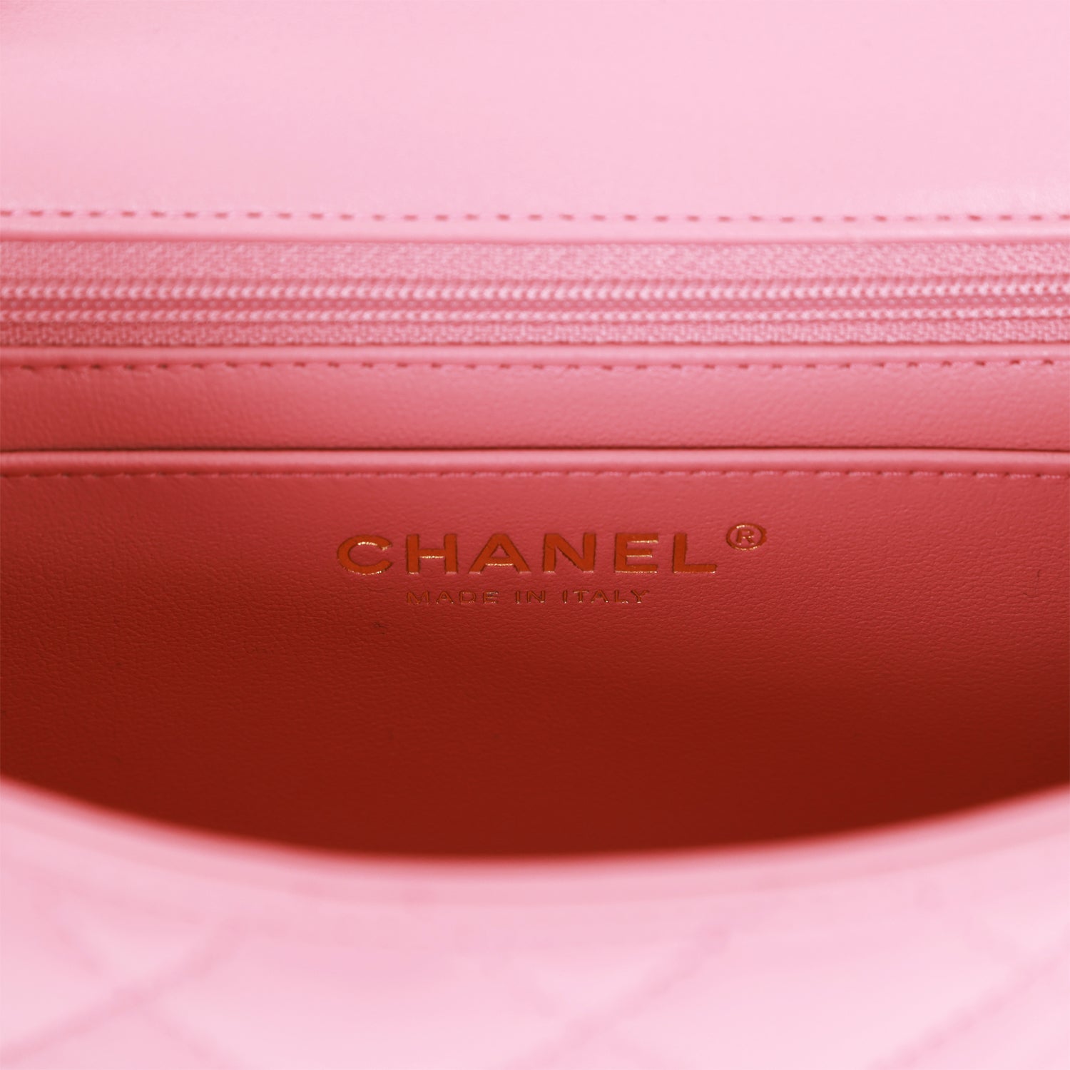 CHANEL 25S FLAP BAG 21 CM IN LIGHT PINK LAMBSKIN WITH TOP HANDLE