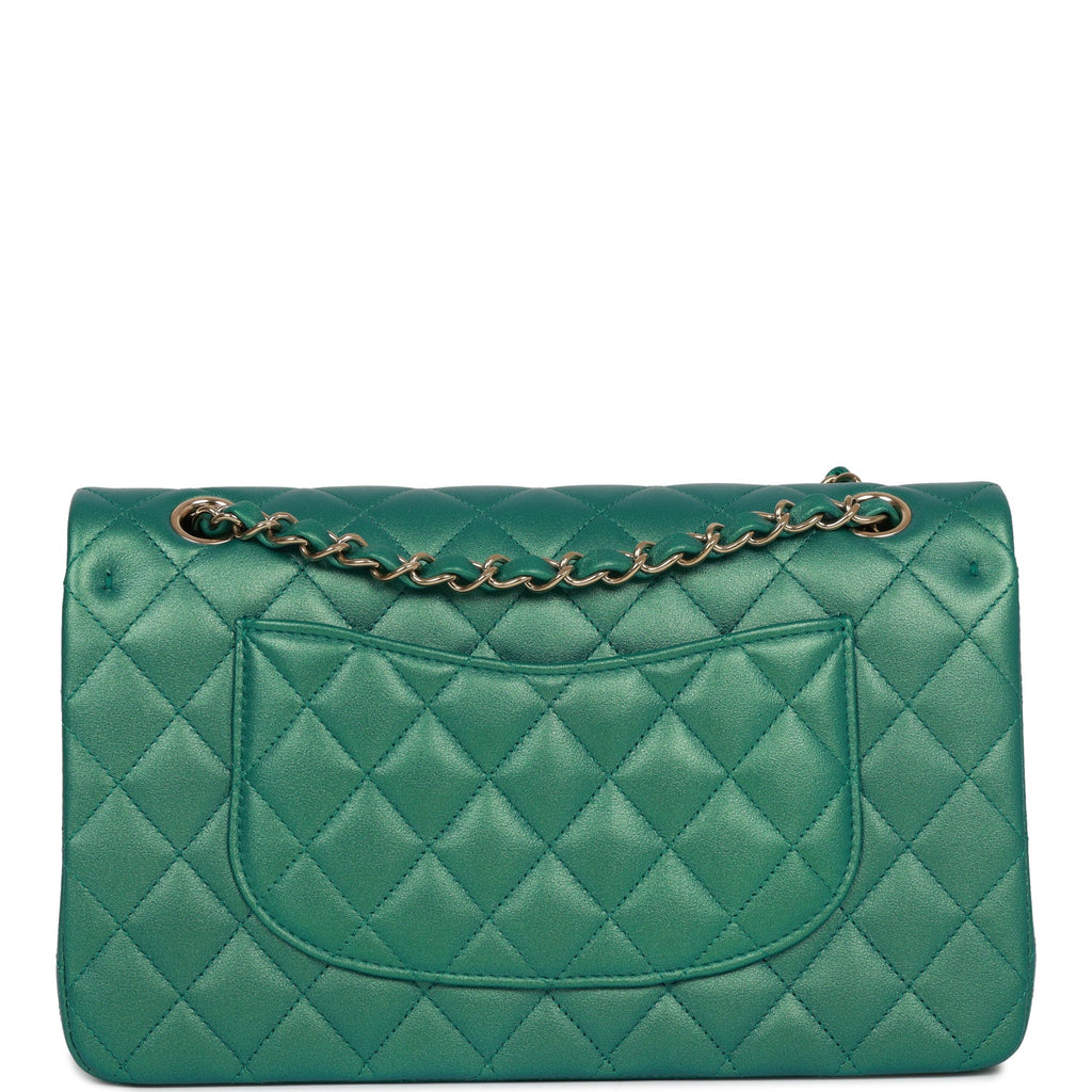 Chanel Classic Medium Double Flap, 22P Iridescent Green Caviar Leather with  Gold Hardware, Preowned in Box WA001 - Julia Rose Boston
