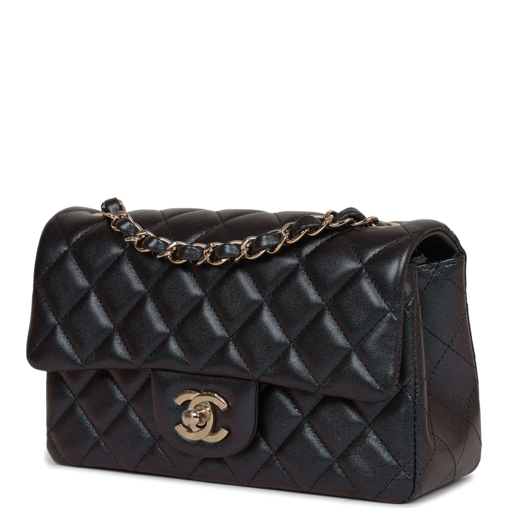 Chanel Black Metallic Lambskin Rectangular Mini Classic Flap Light Gold –  Madison Avenue Couture