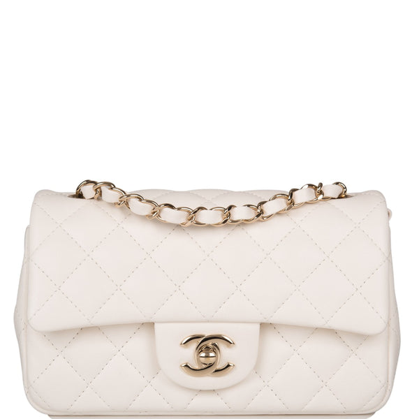 CHANEL Lambskin Quilted CC In Love Heart Bag White 1211785