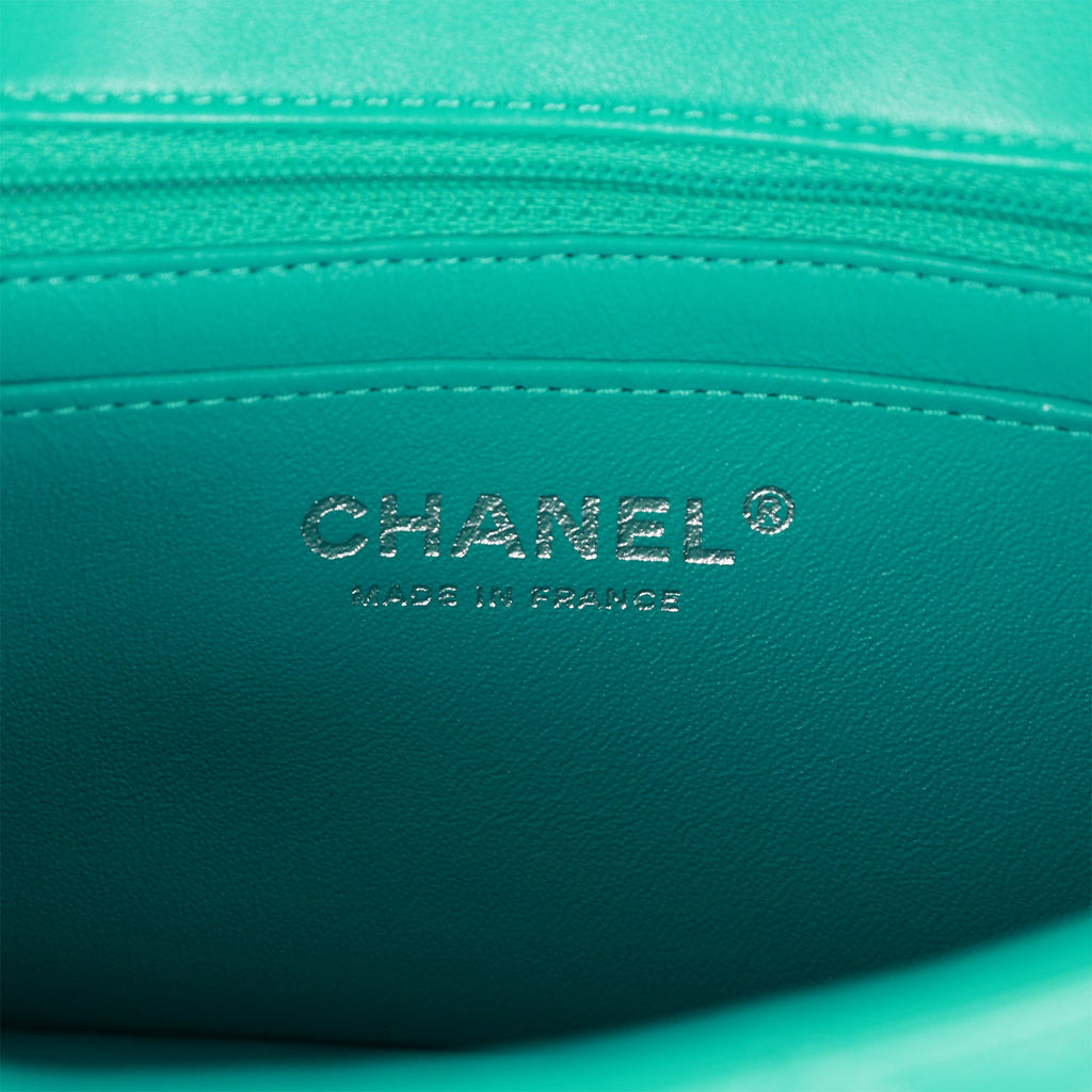 Chanel Mini Rectangular Flap Bag Multicolor Lambskin Silver Hardware