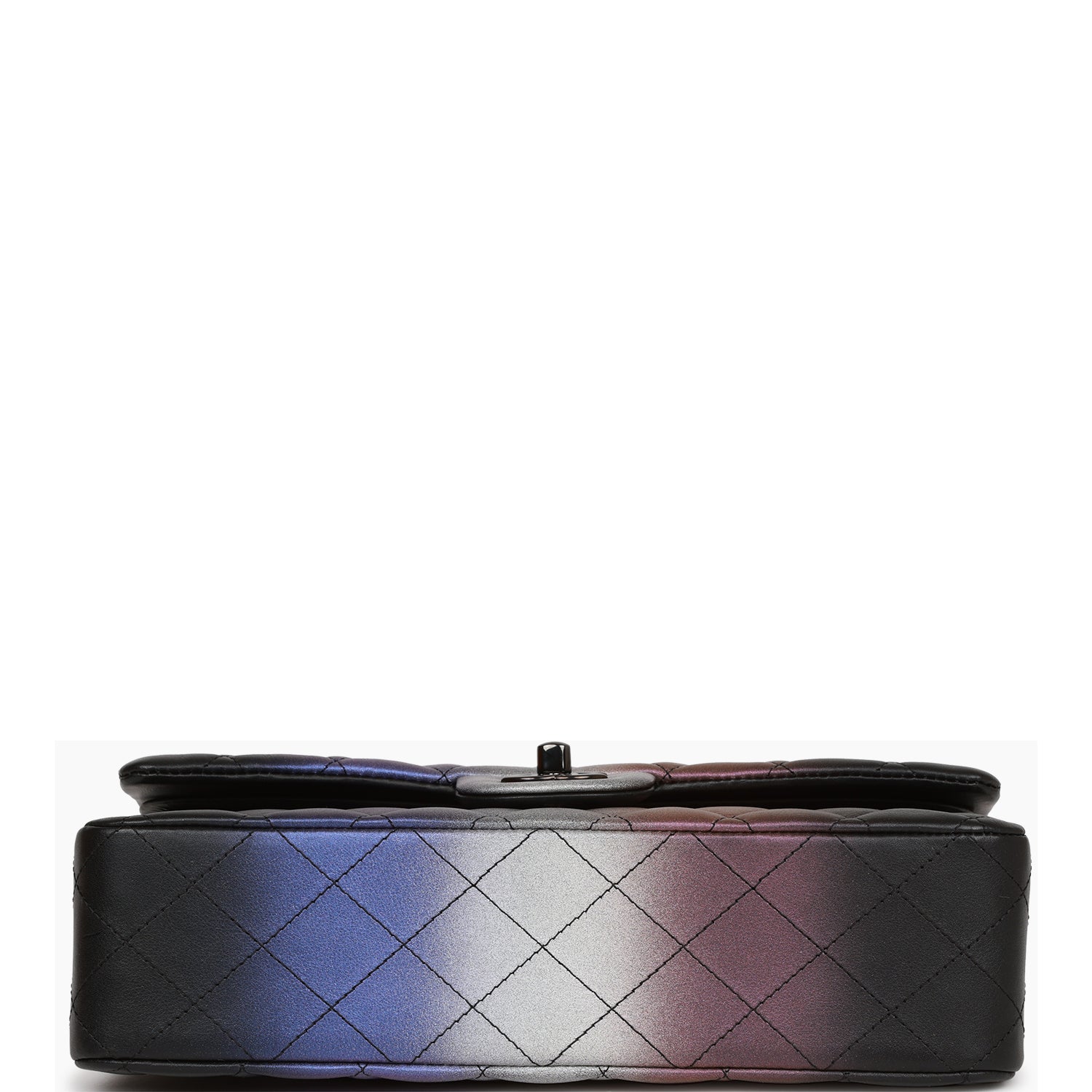 CHANEL 25S FLAP BAG 23 IN BLACK CALFSKIN SILVER HARDWARE