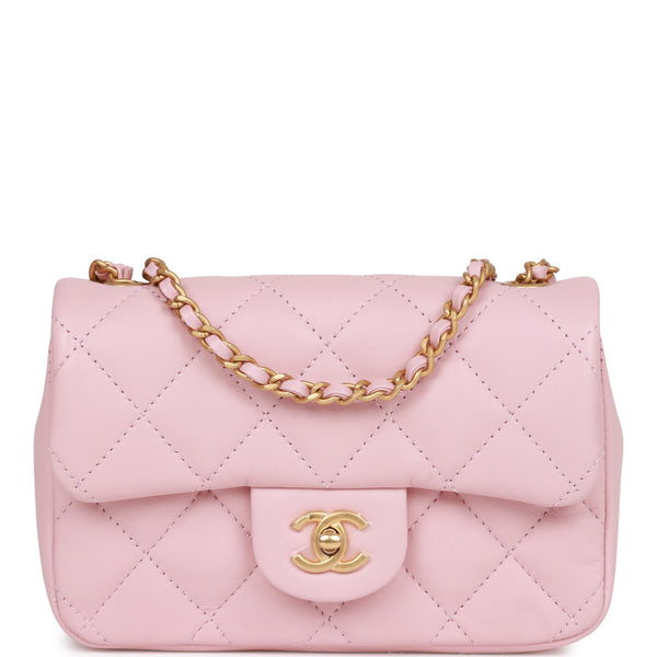 Chanel 2022 Pink Lambskin Coco De Toi Heart Chain Square Flap Bag at the  best price