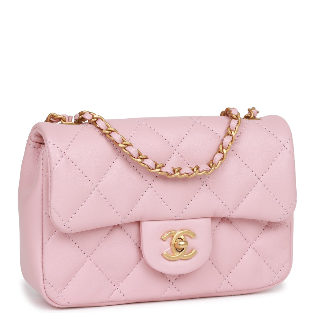 CHANEL Lambskin Quilted CC In Love Heart Clutch With Chain Pink 1284383