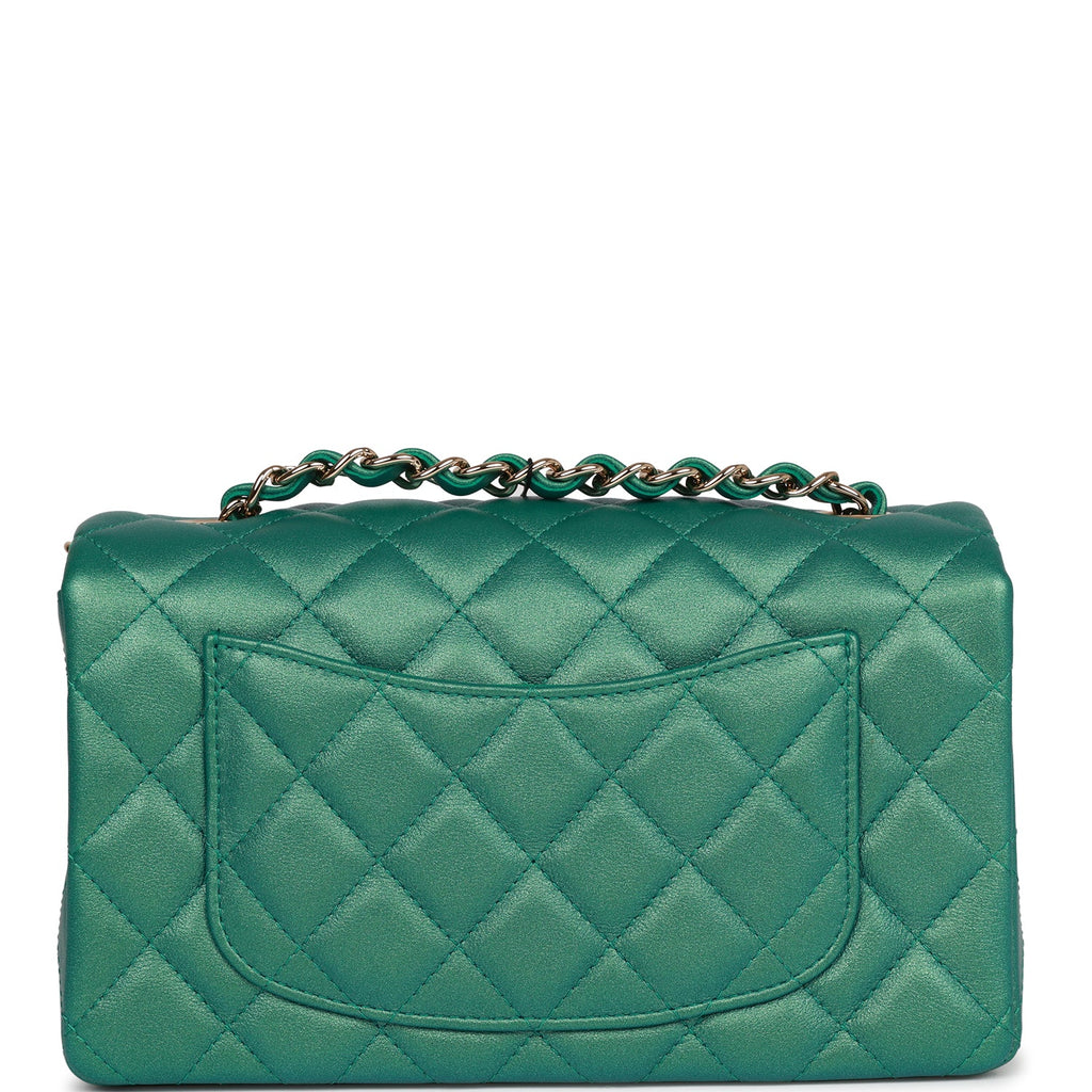 Chanel Classic Rectangular Extra Mini Flap Bag - Green Crossbody