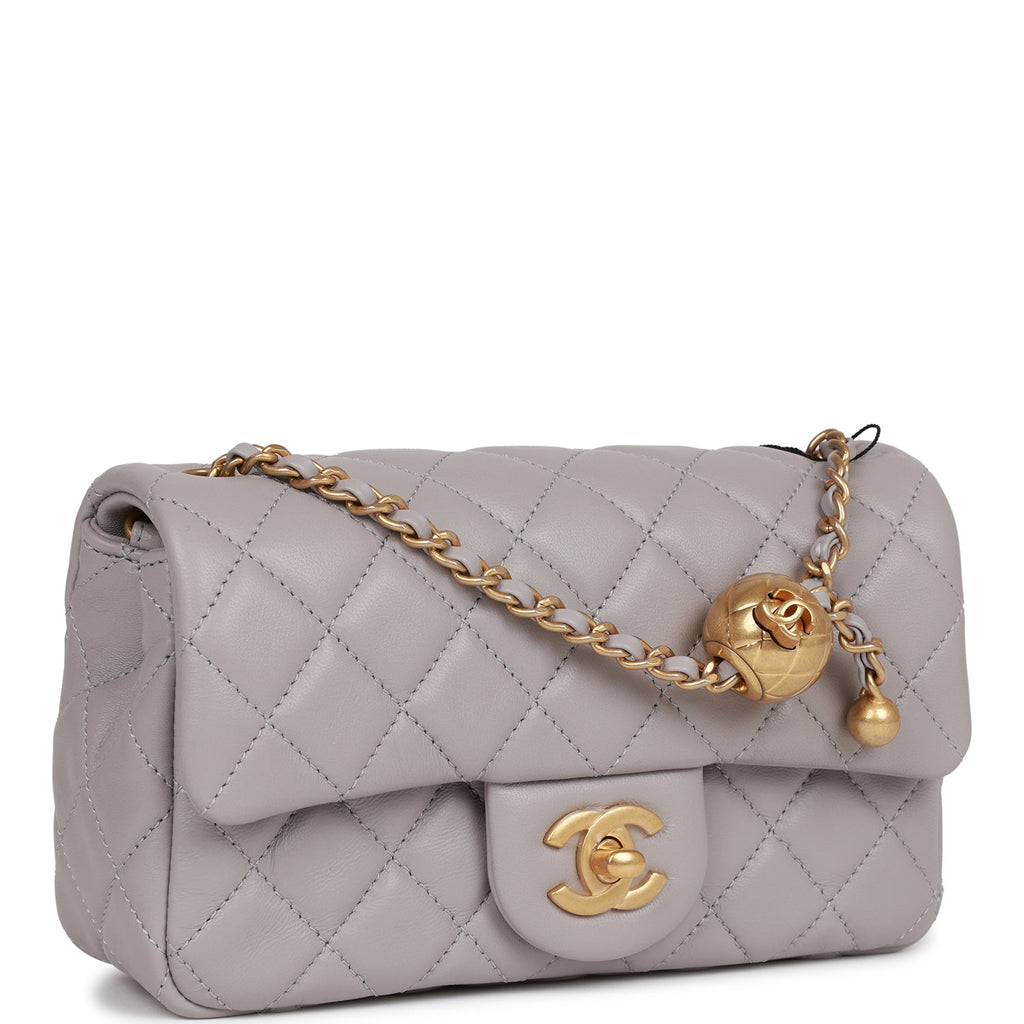 CHANEL CC Pearl Crush Mini Flap Quilted Lambskin Leather