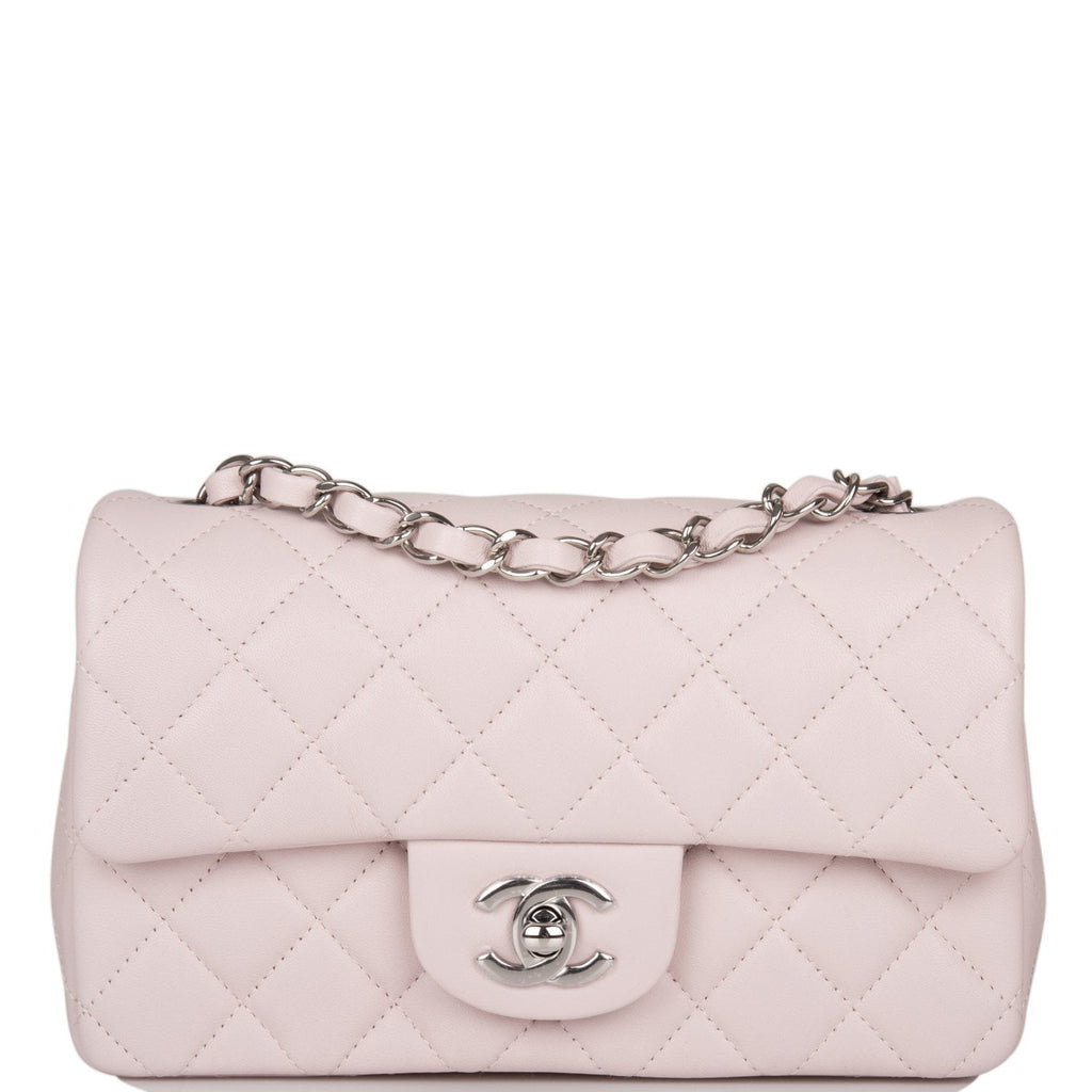 Chanel Classic Small S/M Flap Ivory White Caviar Silver