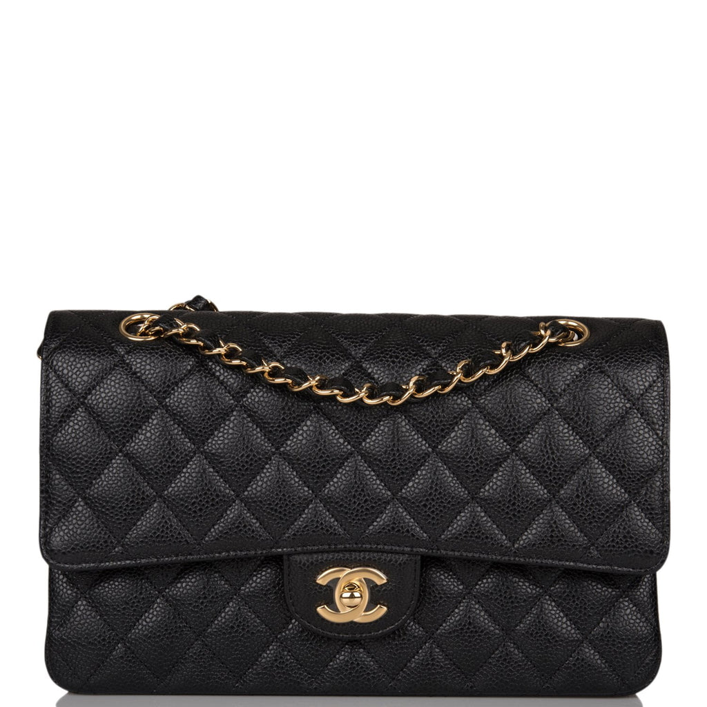 Chanel Classic Double Flap Medium Black Leather Gold Tone Hardware Shoulder  Bag, Women's Fashion, Bags & Wallets, Purses & Pouches on Carousell
