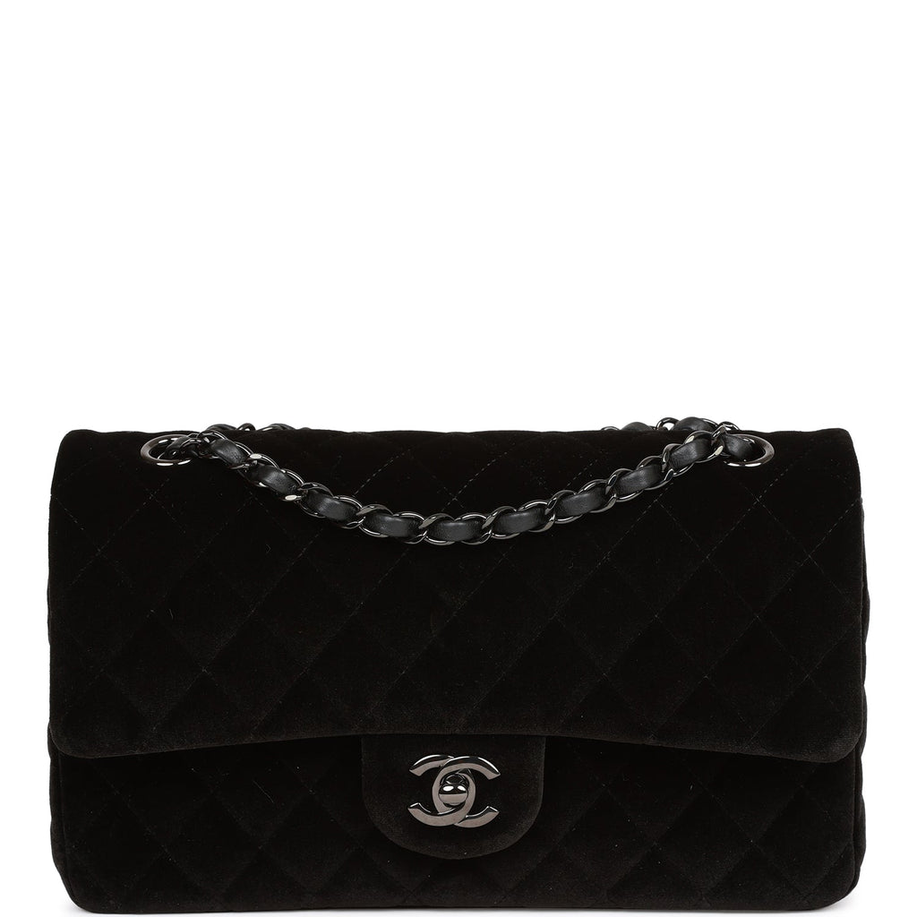 Chanel Green Quilted Velvet New Mini Classic Flap Bag Chanel