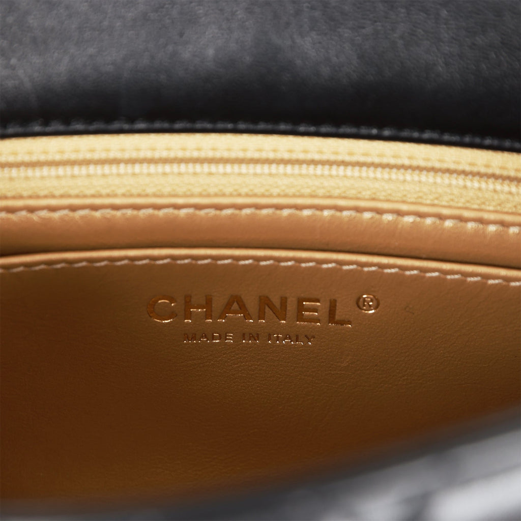 Holy Grail* Chanel Black with Gold Interior Pearl Crush Mini