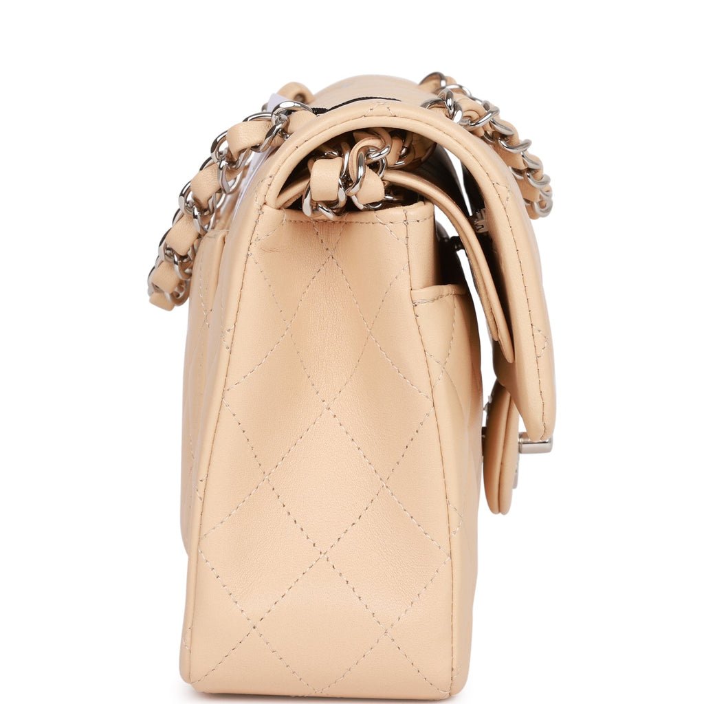 Chanel Beige Quilted Leather Small Classic Double Flap Bag Chanel